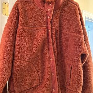 Old Navy Warm Rust Teddy Jacket XL